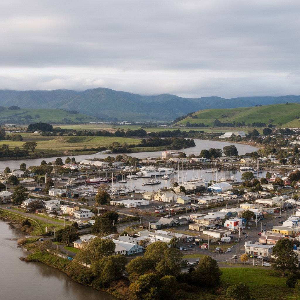 AI-generated illustration of Kaiapoi, New Zealand