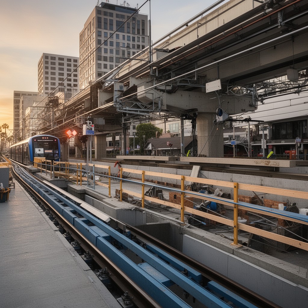 AI-generated illustration of Metro L Line (under construction or reconfiguration)