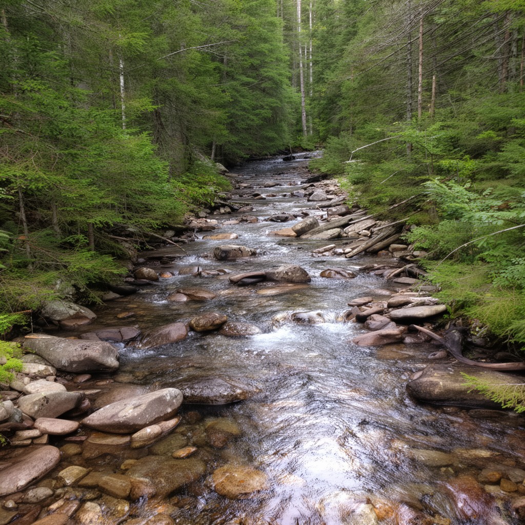 AI-generated illustration of Feldspar Brook