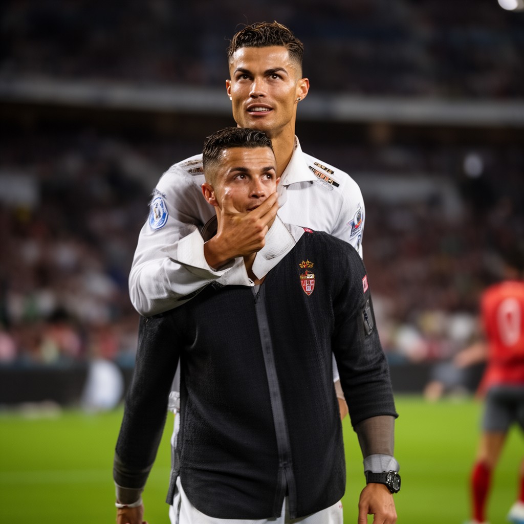 AI-generated illustration of Cristiano Ronaldo