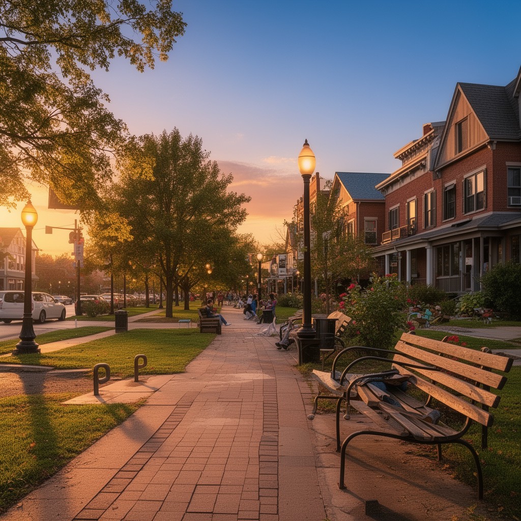 AI-generated illustration of Glen Ellyn, Illinois