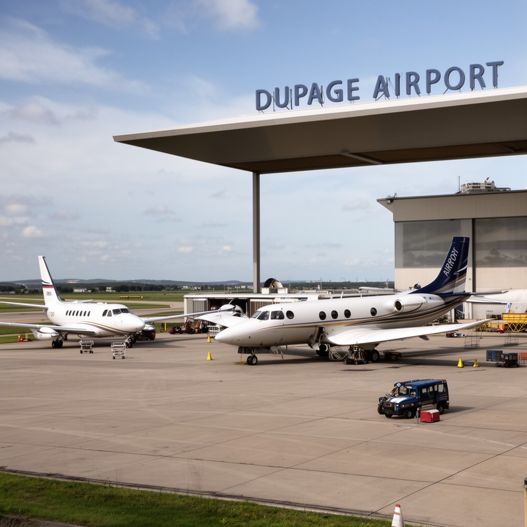 AI-generated illustration of DuPage Airport