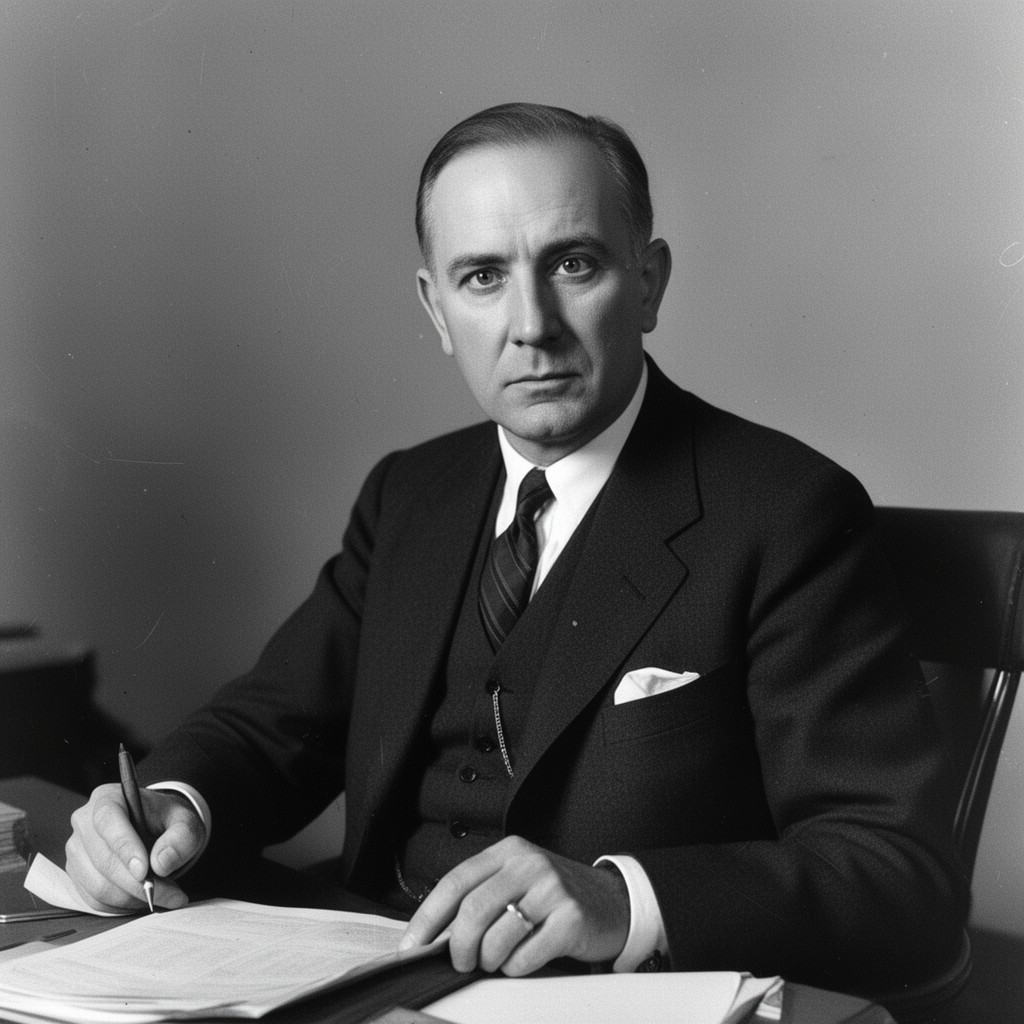AI-generated illustration of Henry Morgenthau Jr.