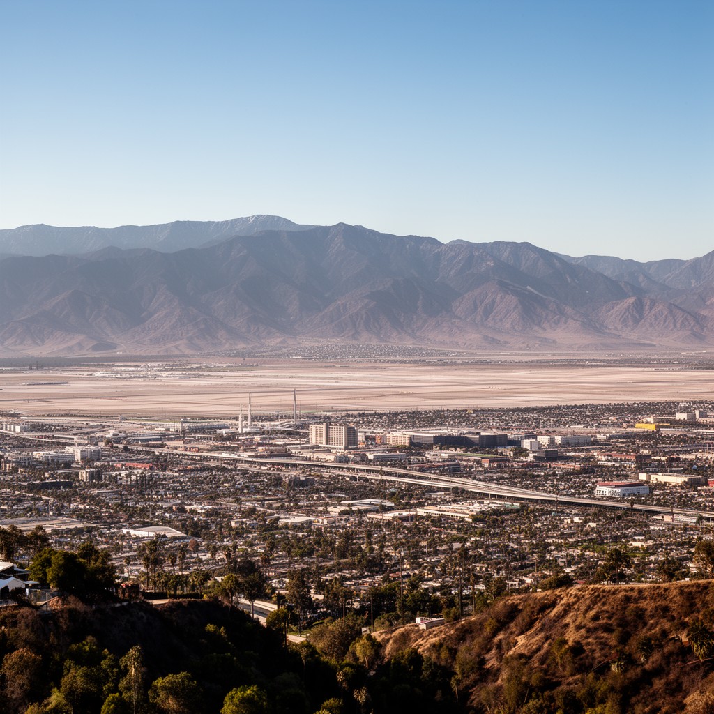 AI-generated illustration of San Bernardino Valley