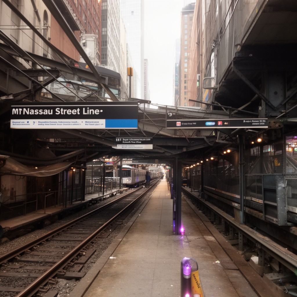 AI-generated illustration of BMT Nassau Street Line