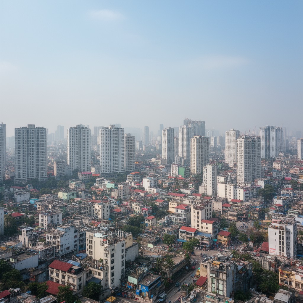 AI-generated illustration of Hoàng Mai District