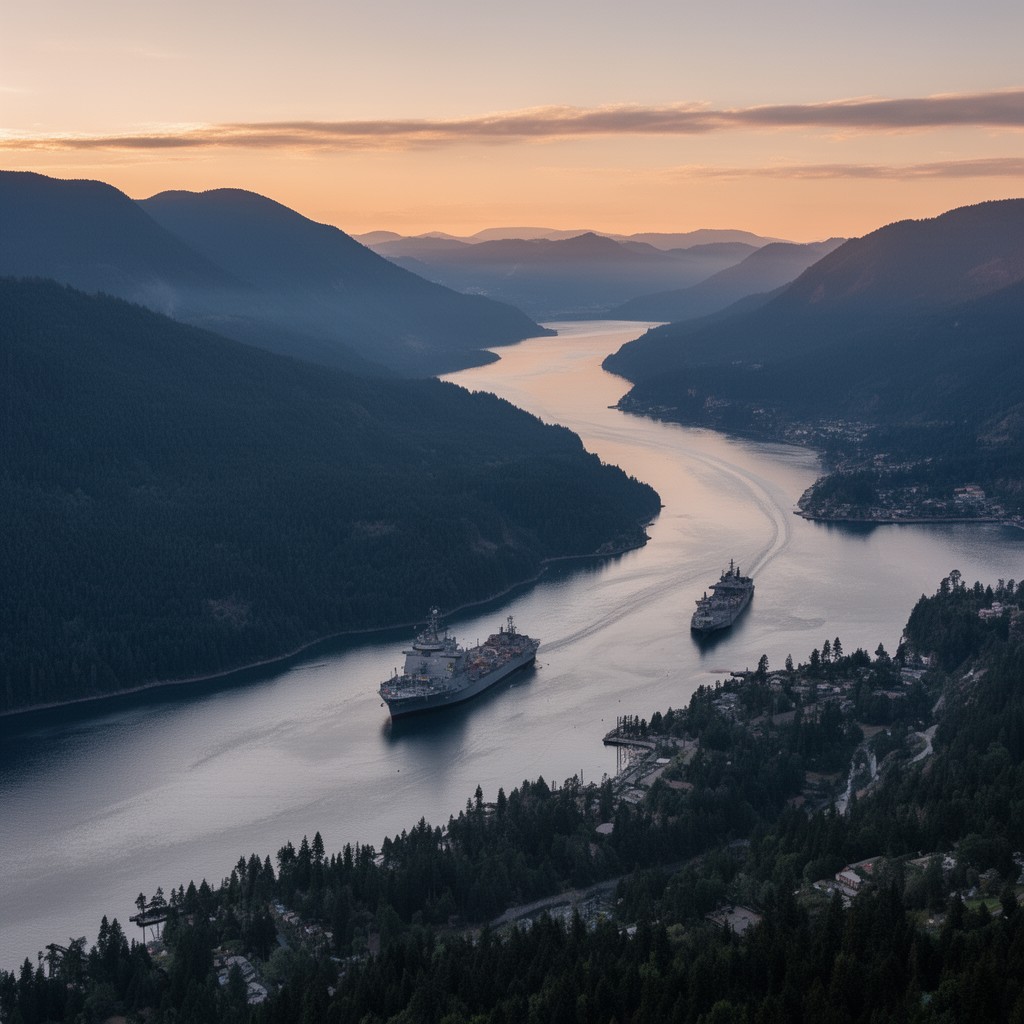 AI-generated illustration of Admiralty Inlet