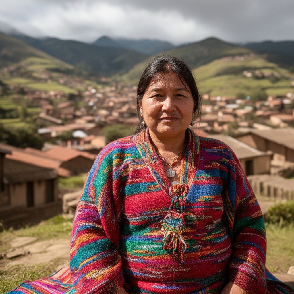 AI-generated illustration of Otavalo Kichwa