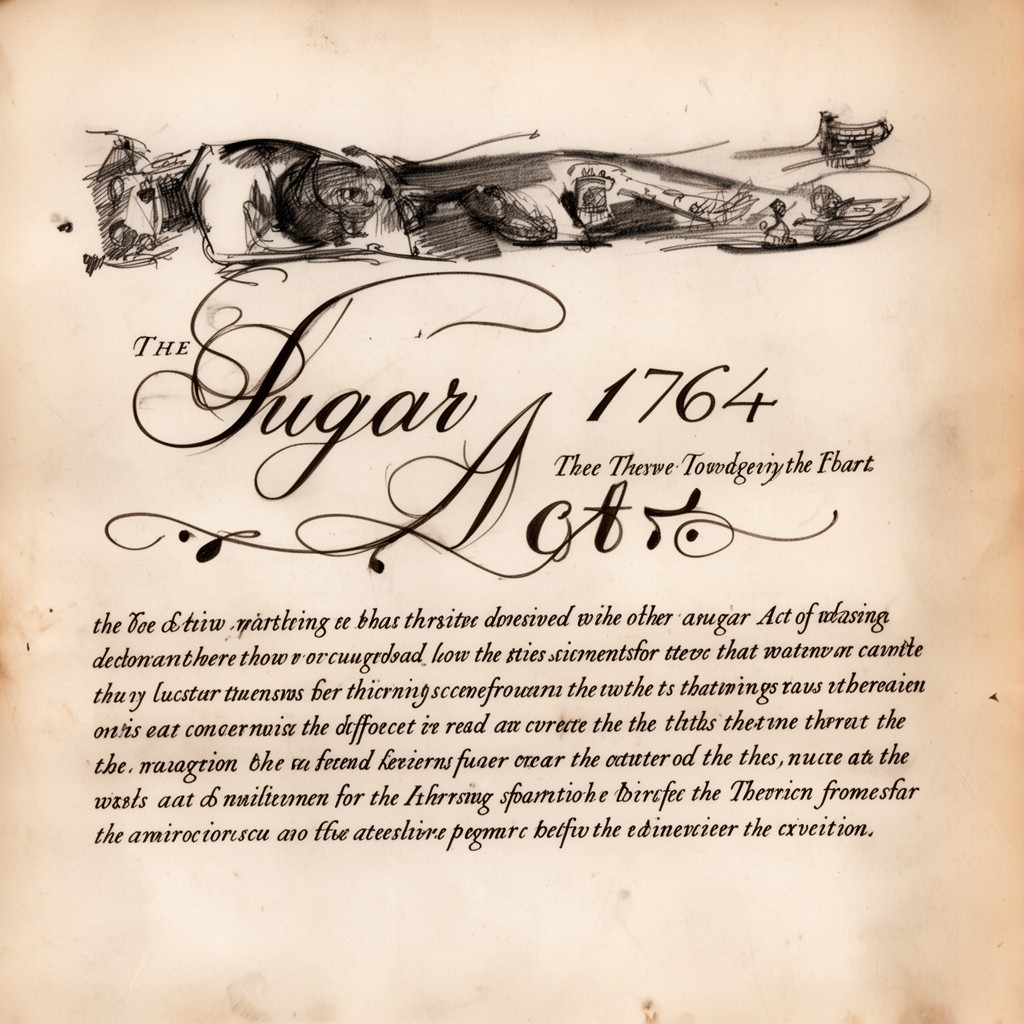 AI-generated illustration of Sugar Act 1764