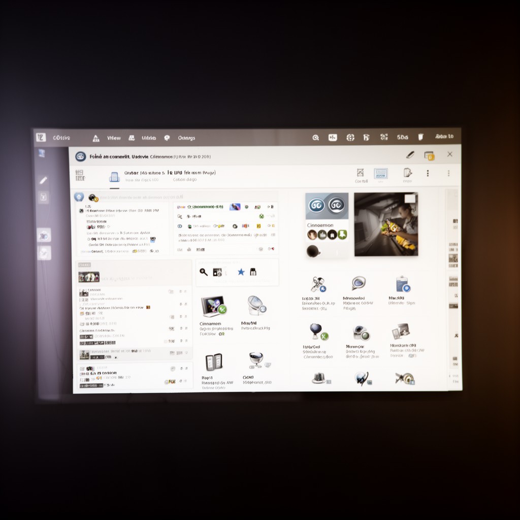 AI-generated illustration of Cinnamon desktop environment