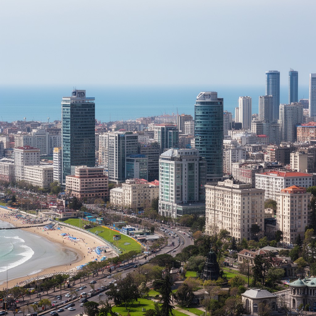 AI-generated illustration of Batumi