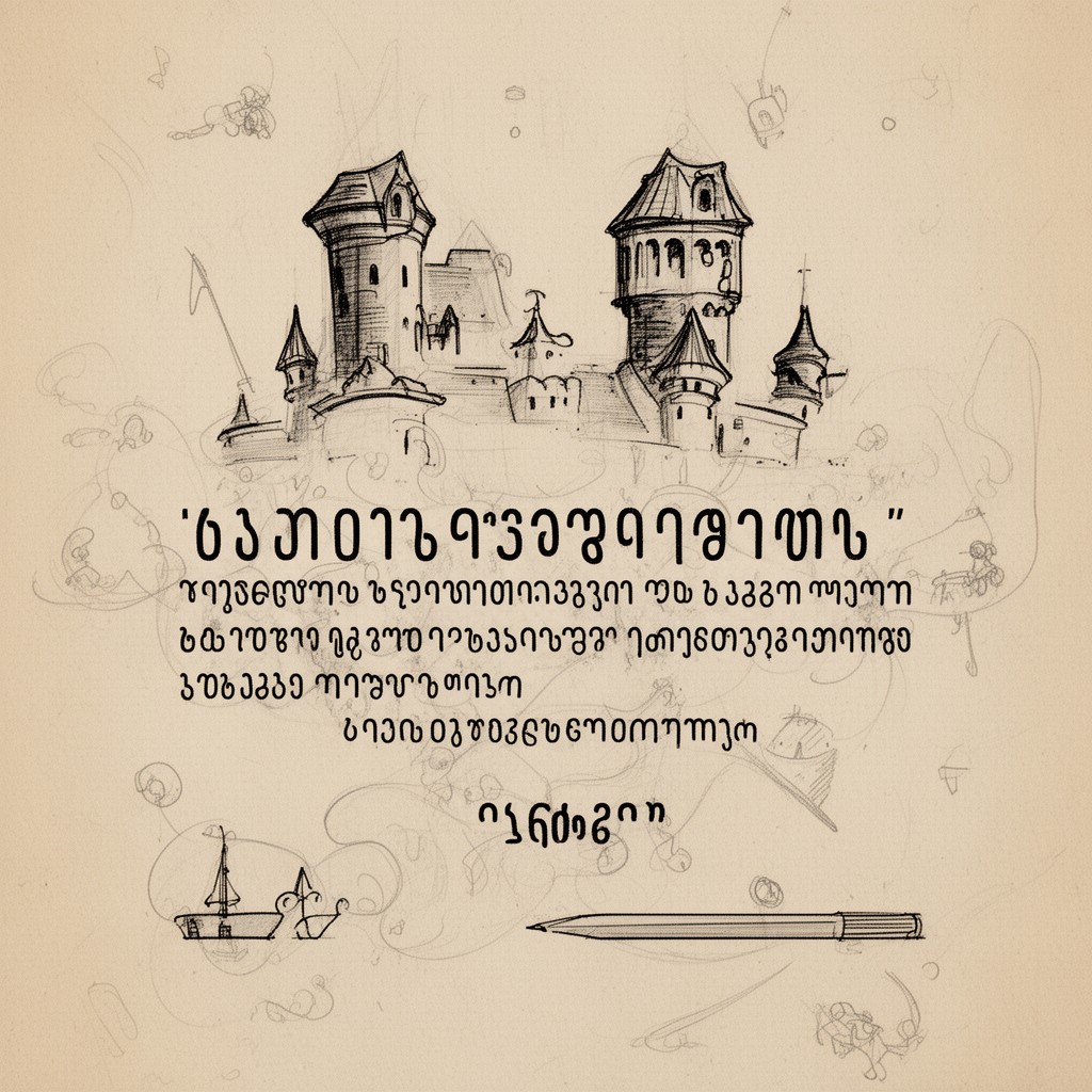 AI-generated illustration of Mkhedruli