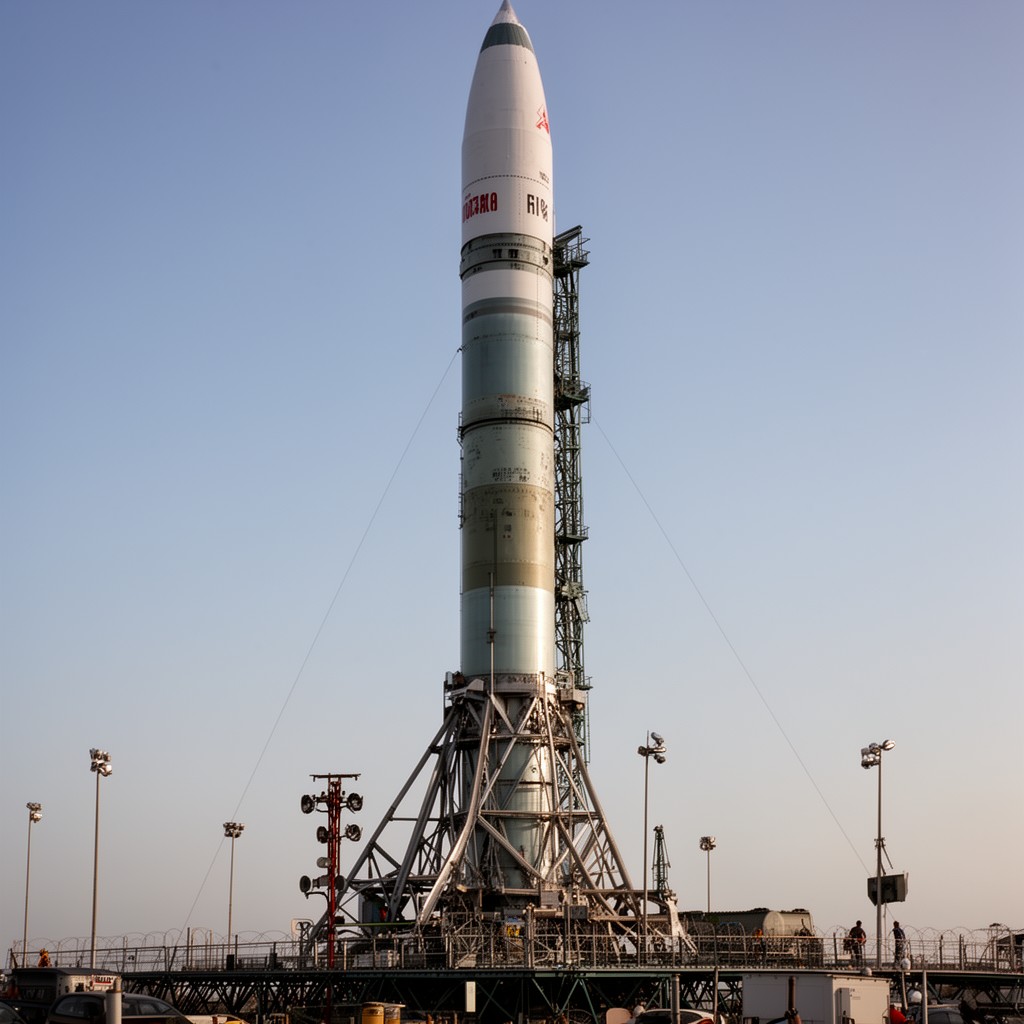 AI-generated illustration of Vostok-K rocket