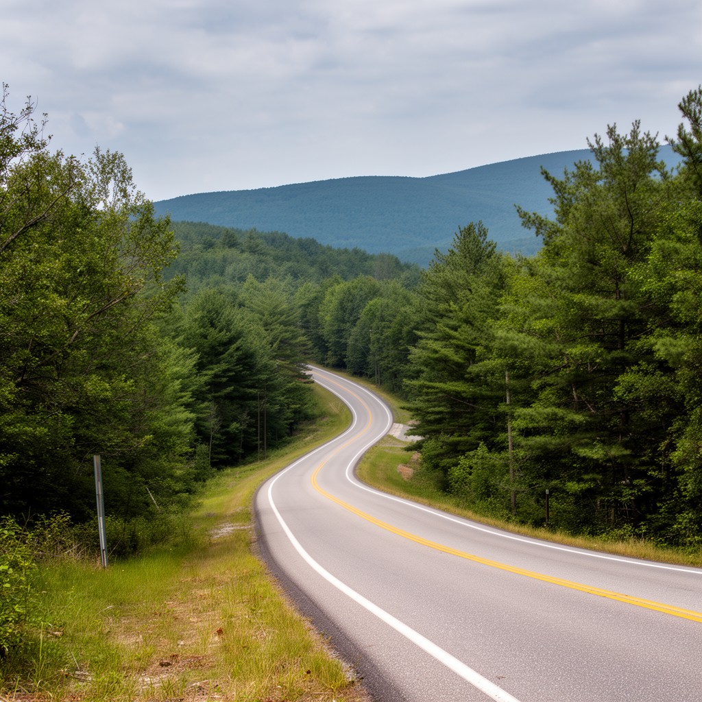 AI-generated illustration of Maine State Route 100