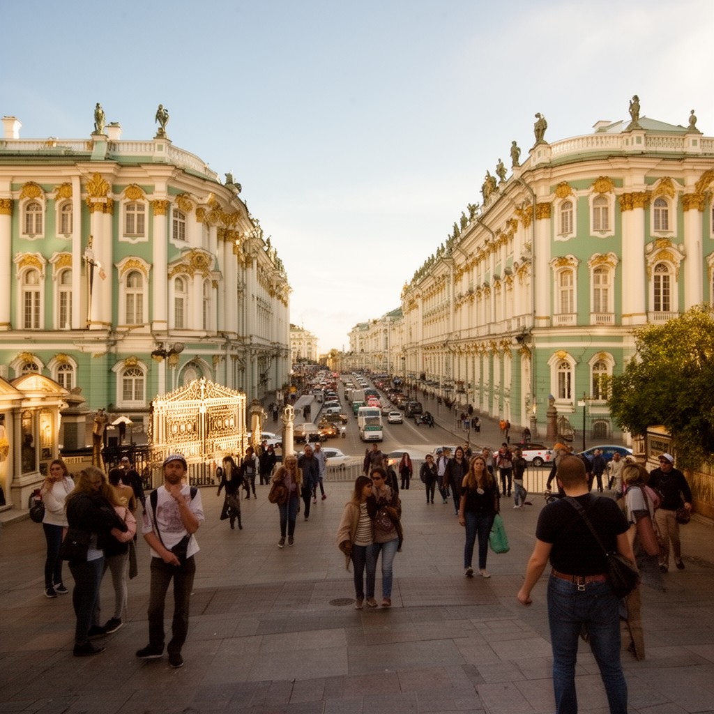 AI-generated illustration of Hermitage Museum
