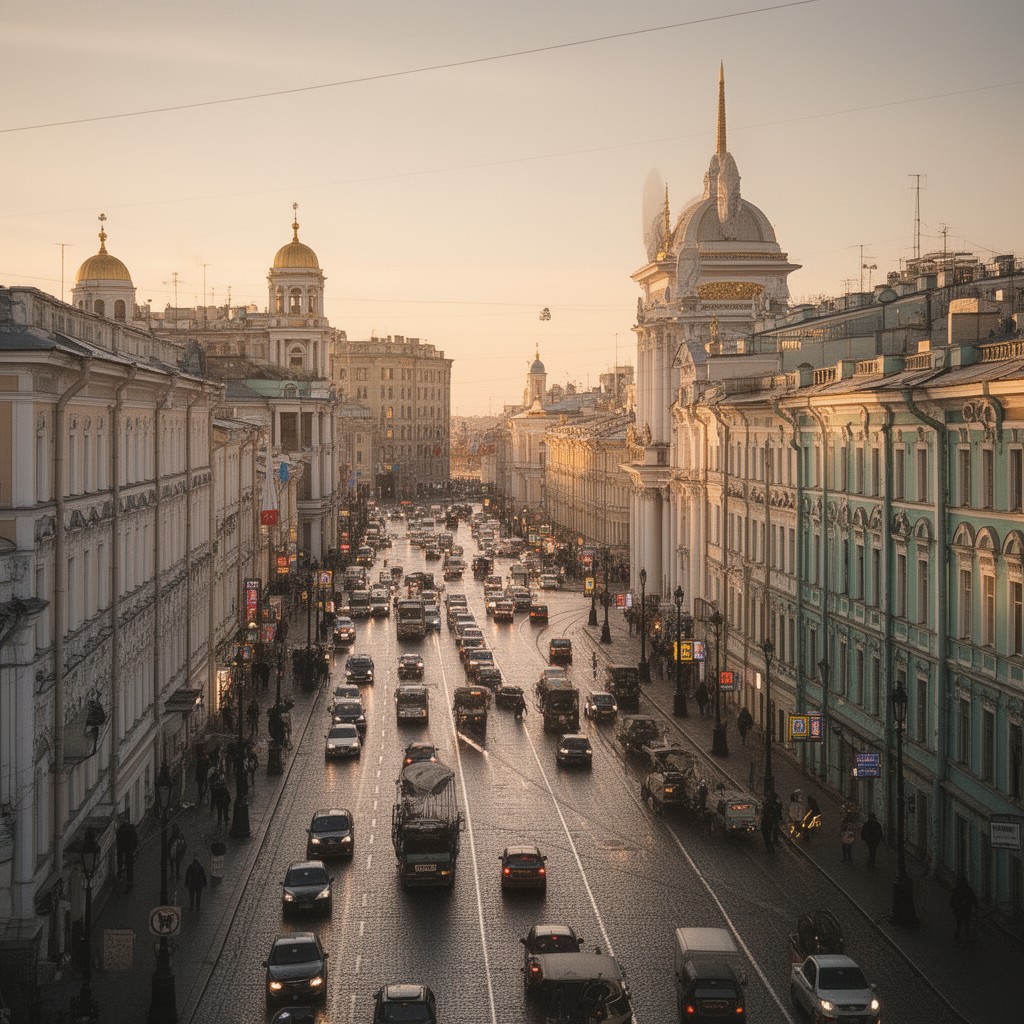 AI-generated illustration of Nevsky Prospekt