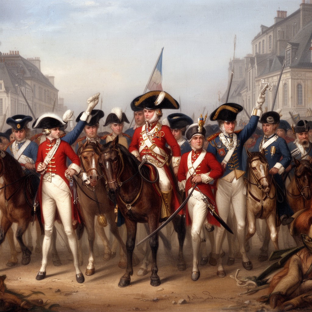 AI-generated illustration of French Royalists
