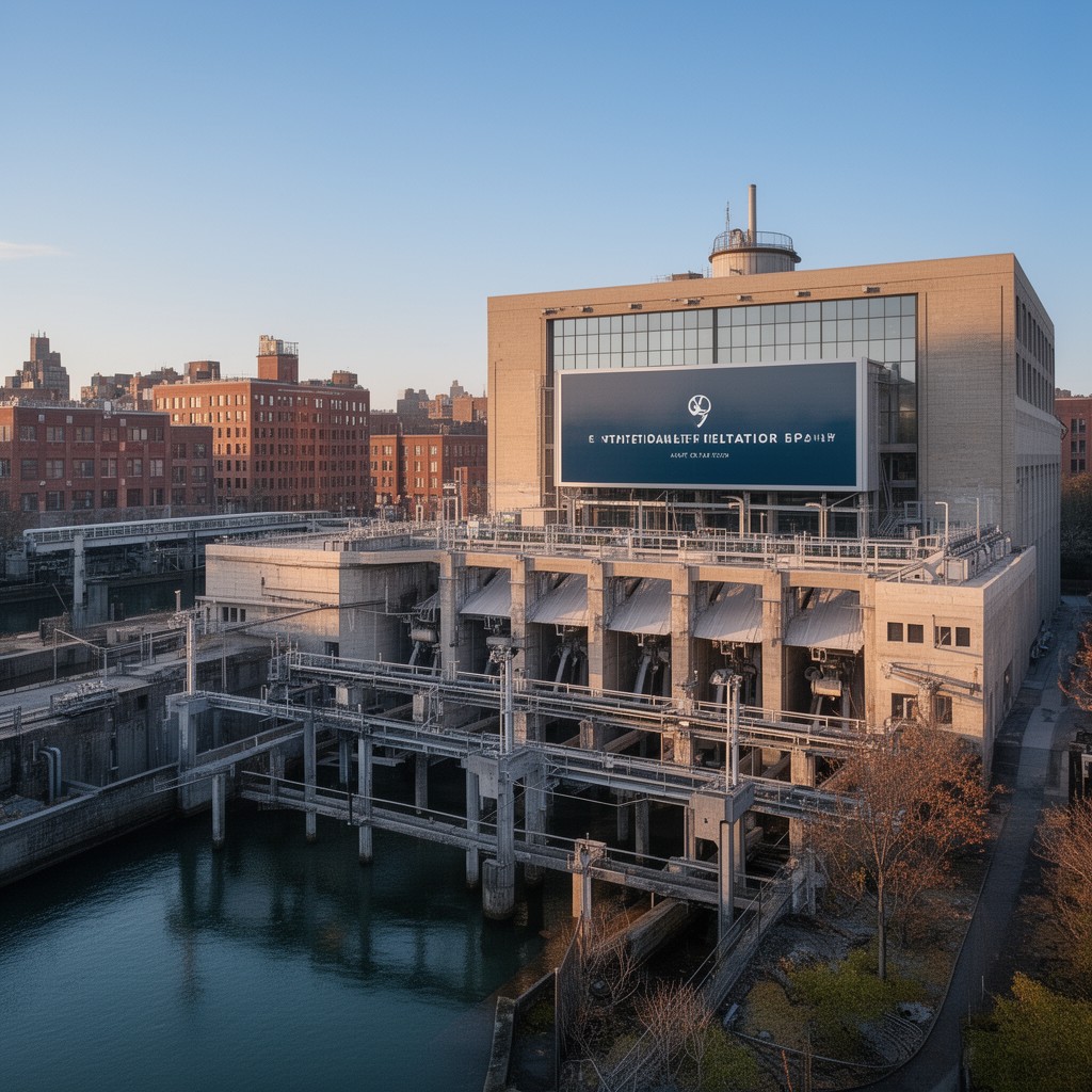 AI-generated illustration of Croton Water Filtration Plant
