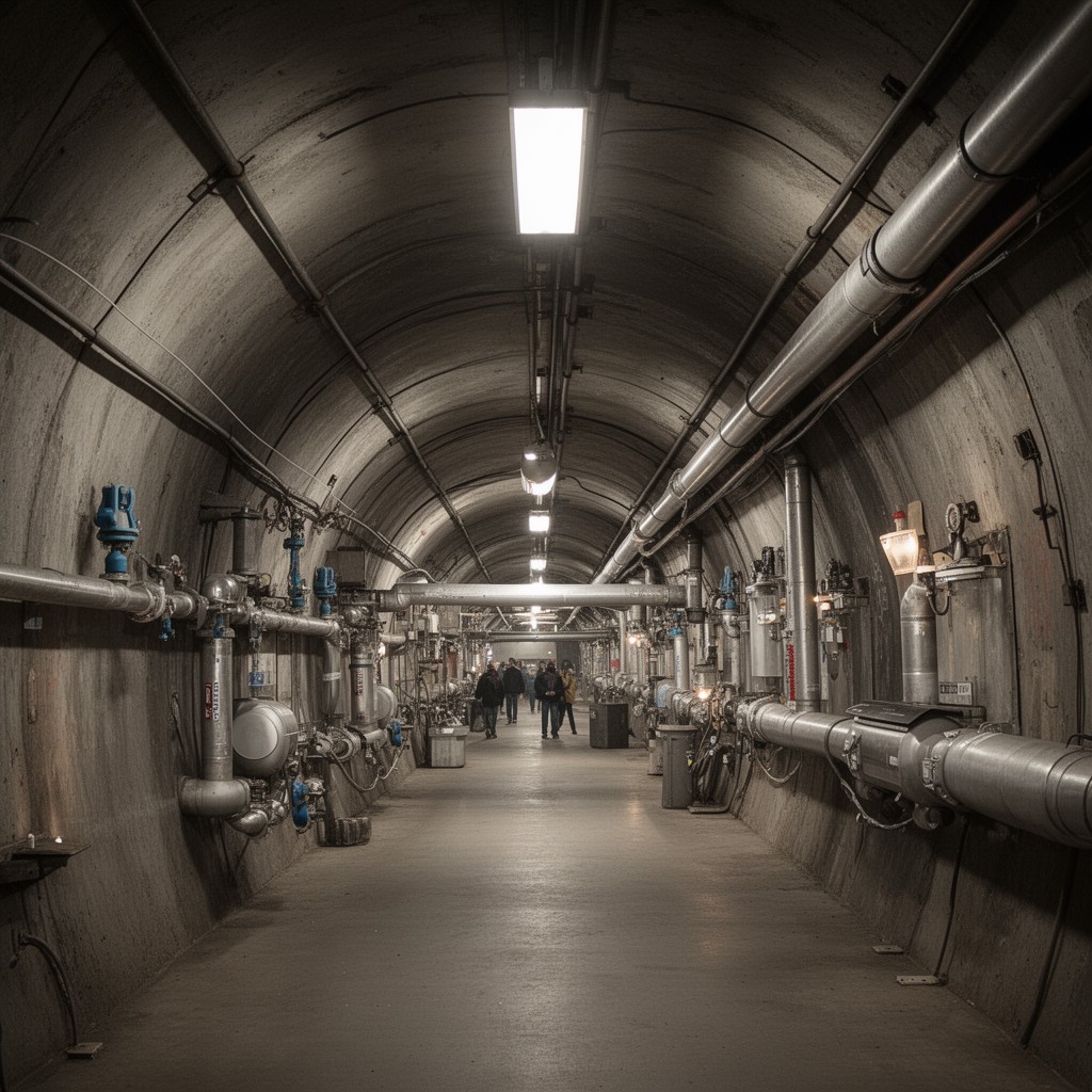 AI-generated illustration of New York City distribution tunnels