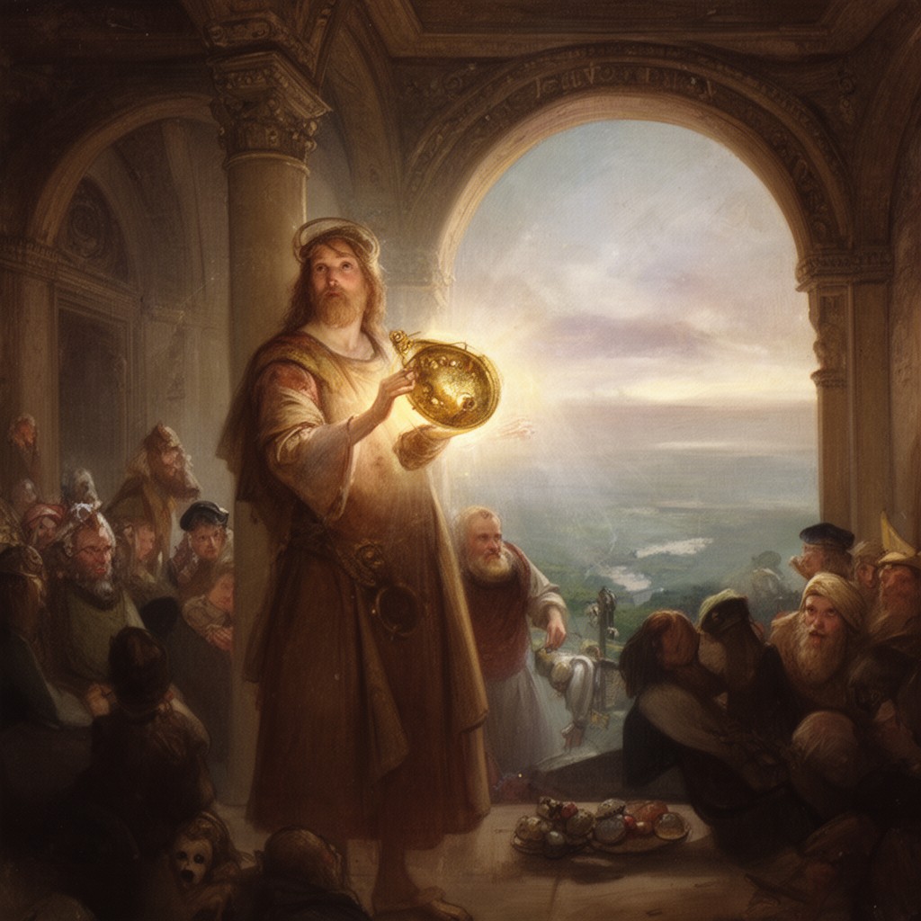 AI-generated illustration of The Vision of Sir Launfal