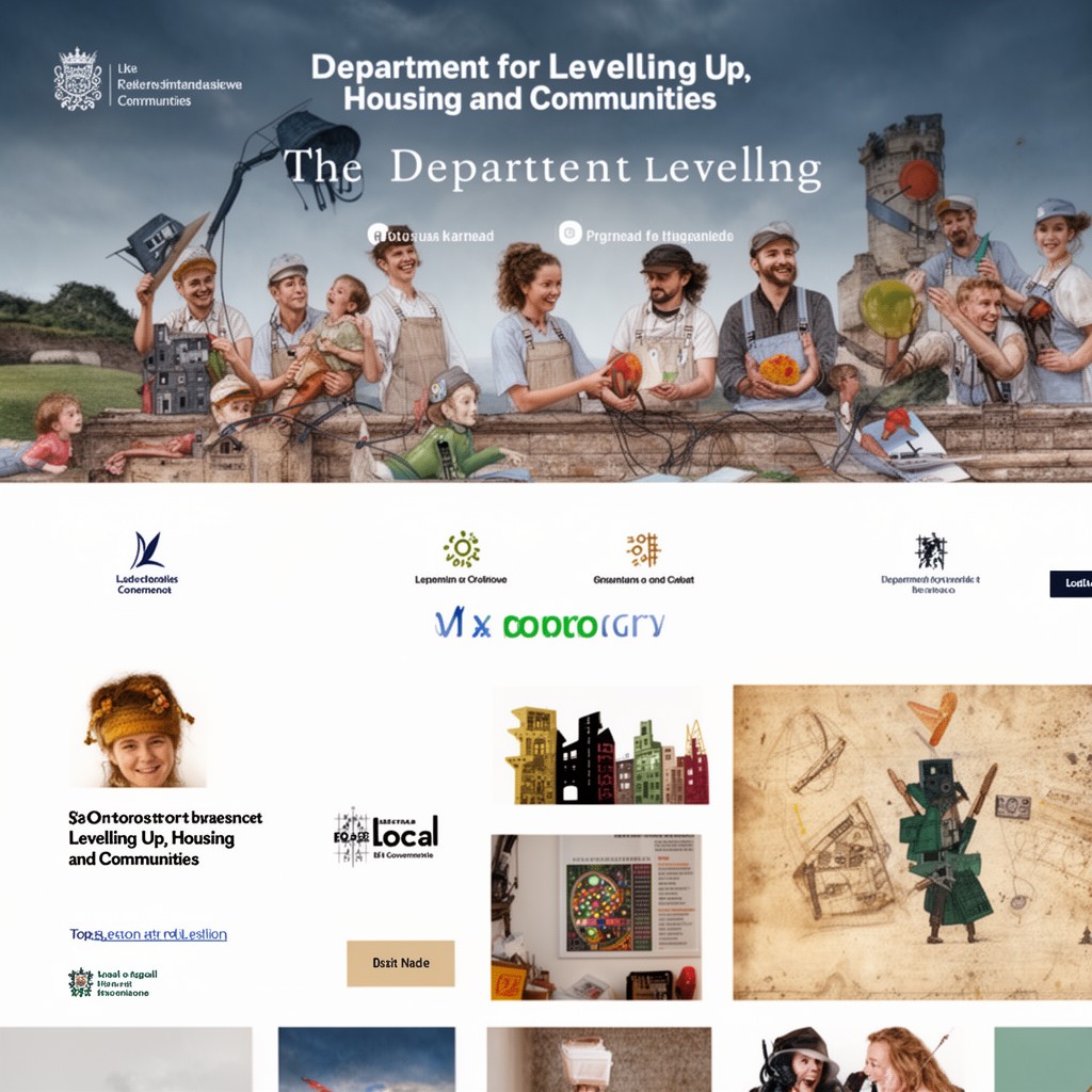 AI-generated illustration of Department for Levelling Up, Housing and Communities