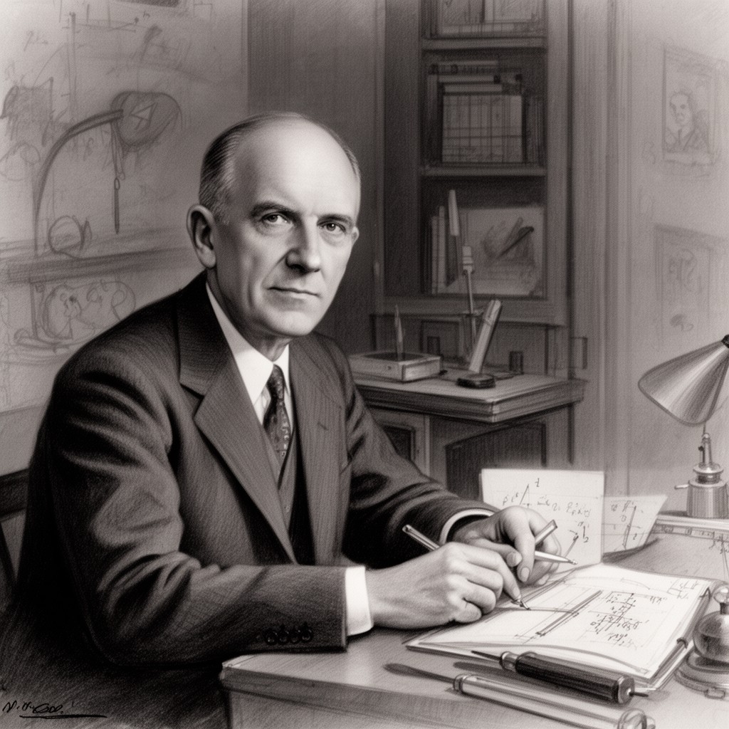 AI-generated illustration of Wilhelm Ackermann
