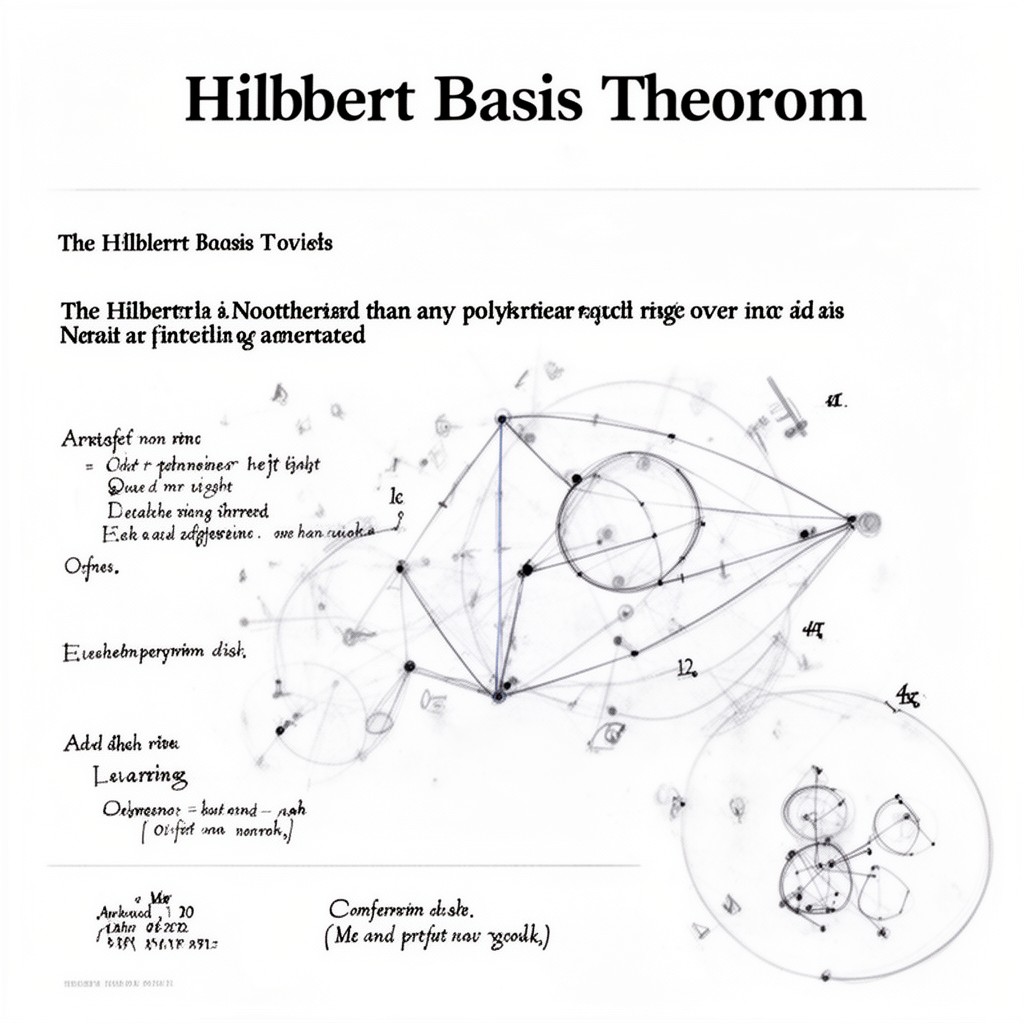 AI-generated illustration of Hilbert basis theorem