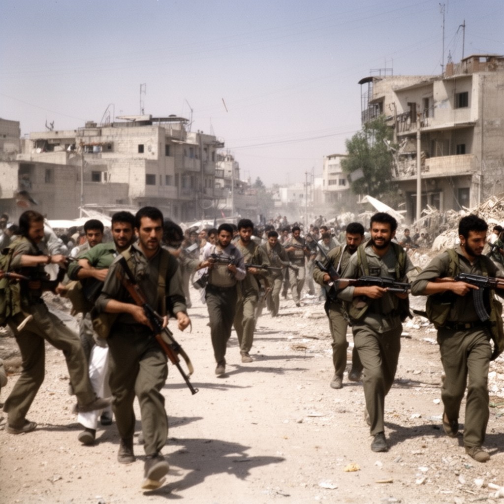 AI-generated illustration of Jordanian–Palestinian conflict