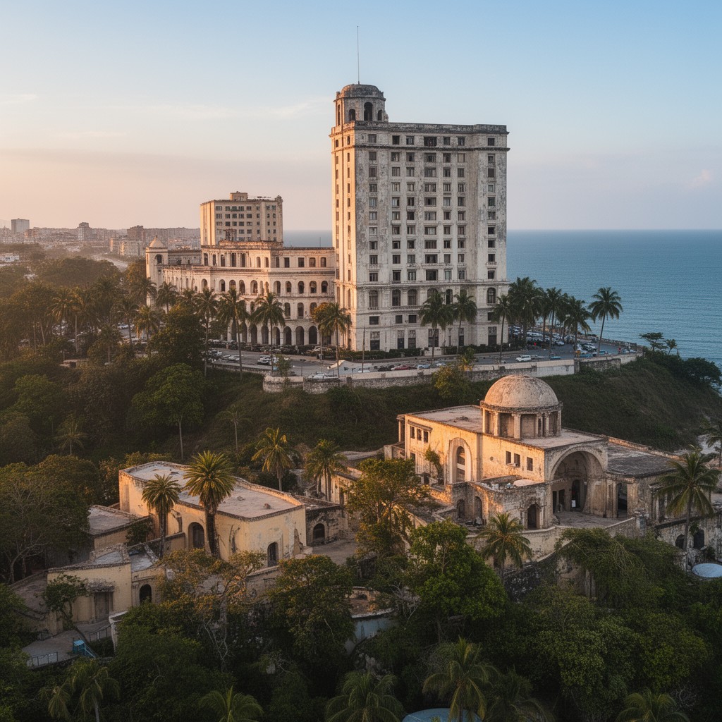 AI-generated illustration of Hotel Nacional de Cuba