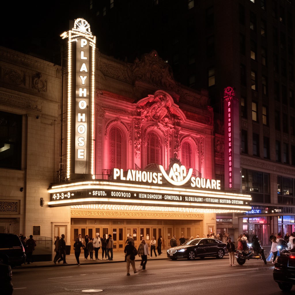 AI-generated illustration of Playhouse Square