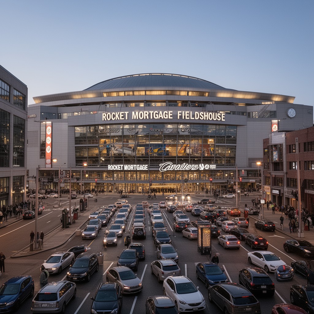 AI-generated illustration of Rocket Mortgage FieldHouse