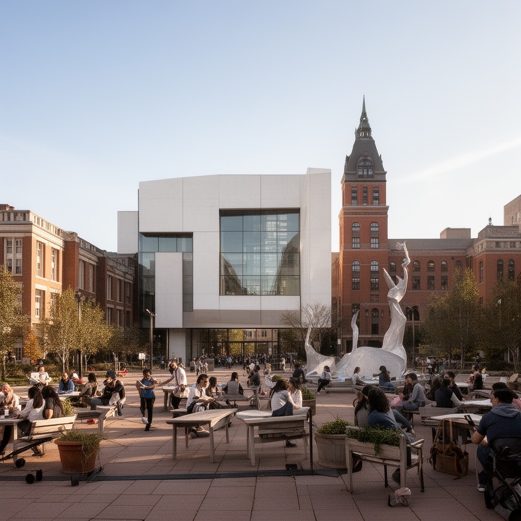 AI-generated illustration of Harvard Graduate School of Design