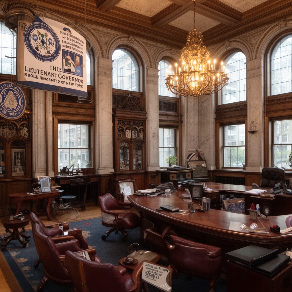 AI-generated illustration of offices of the Lieutenant Governor of New York