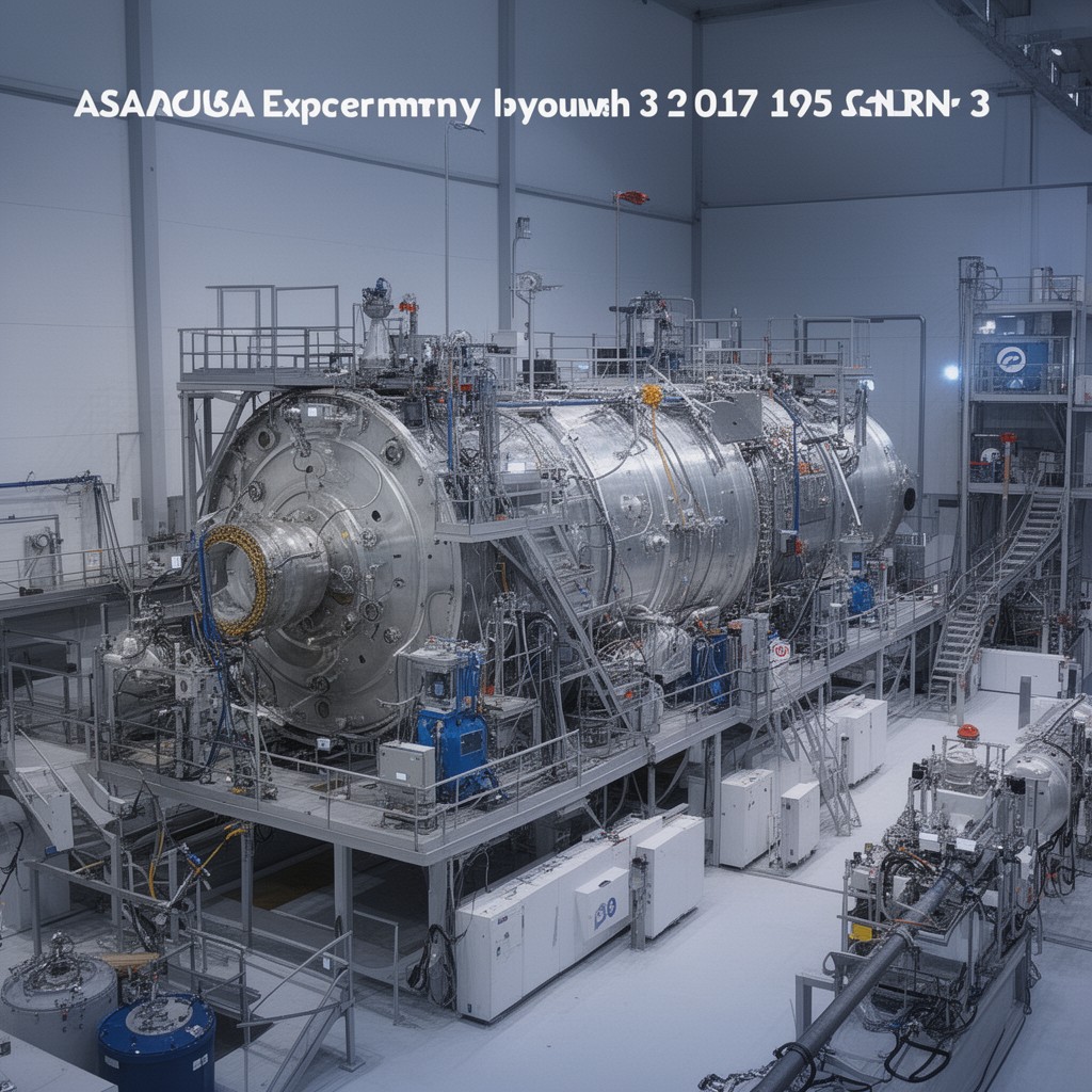 AI-generated illustration of ASACUSA experiment
