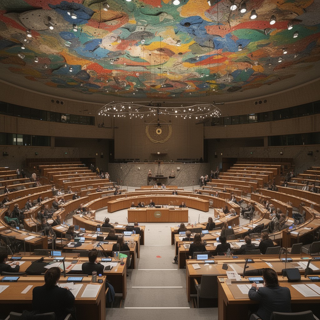 AI-generated illustration of Human Rights and Alliance of Civilizations Room
