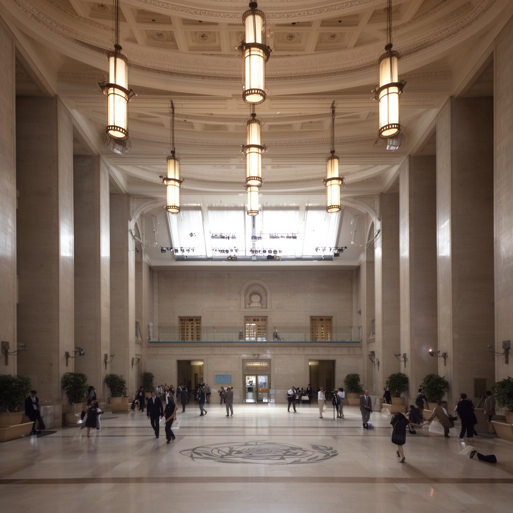 AI-generated illustration of Salle des Pas Perdus