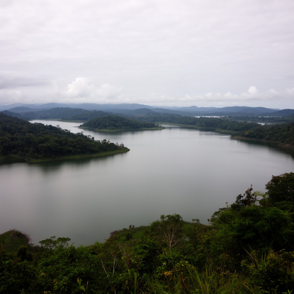 AI-generated illustration of Gatun Lake