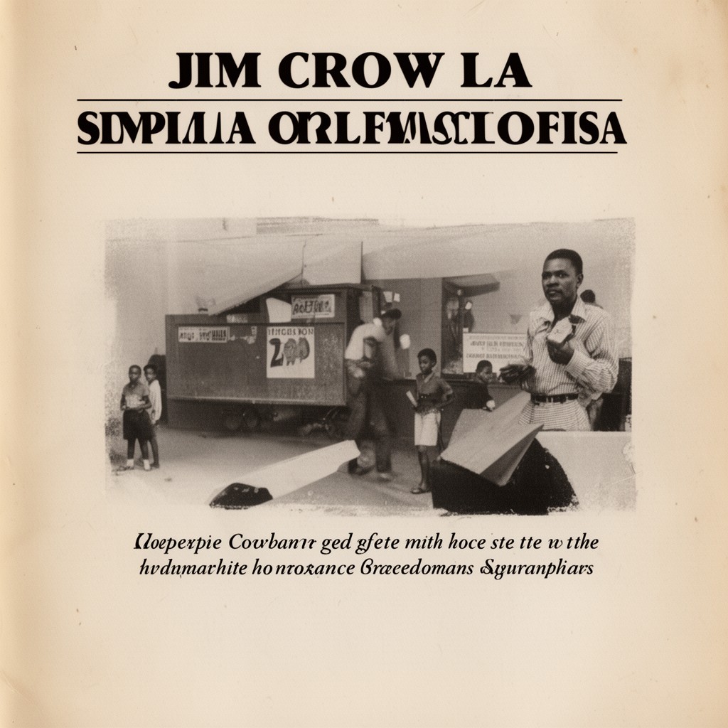 AI-generated illustration of Jim Crow laws