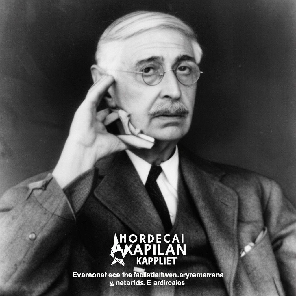 AI-generated illustration of Mordecai Kaplan