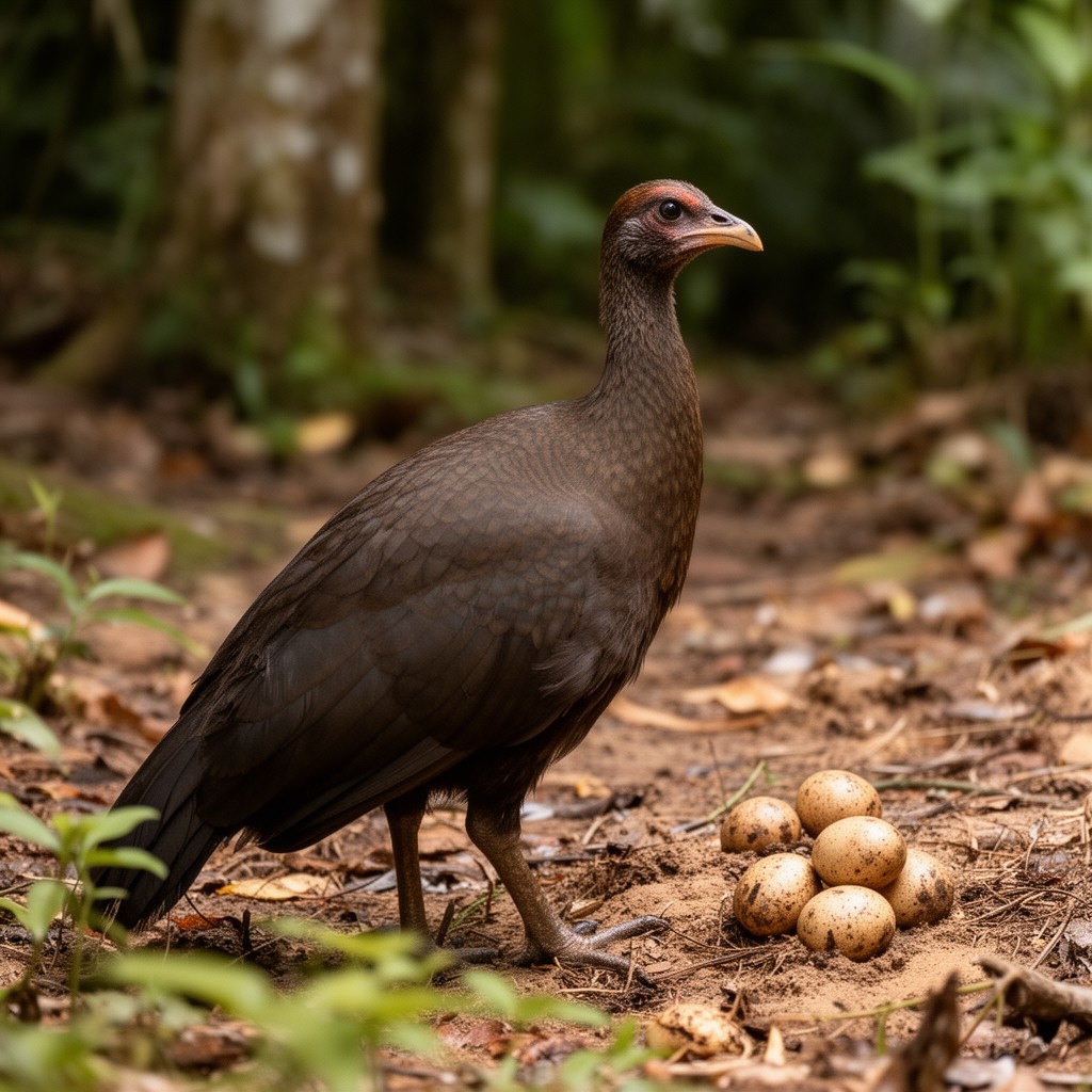 AI-generated illustration of Macrocephalon maleo