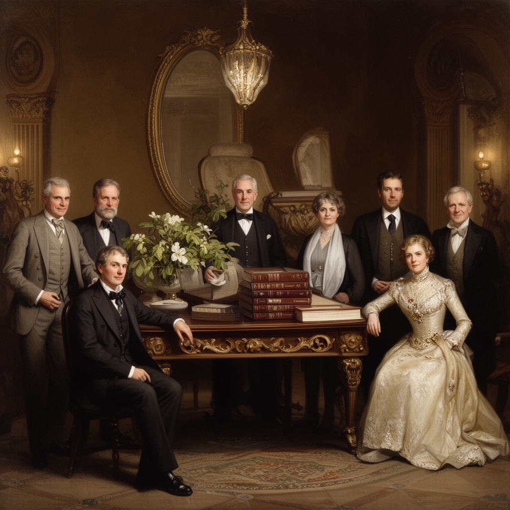 AI-generated illustration of Vanderbilt family