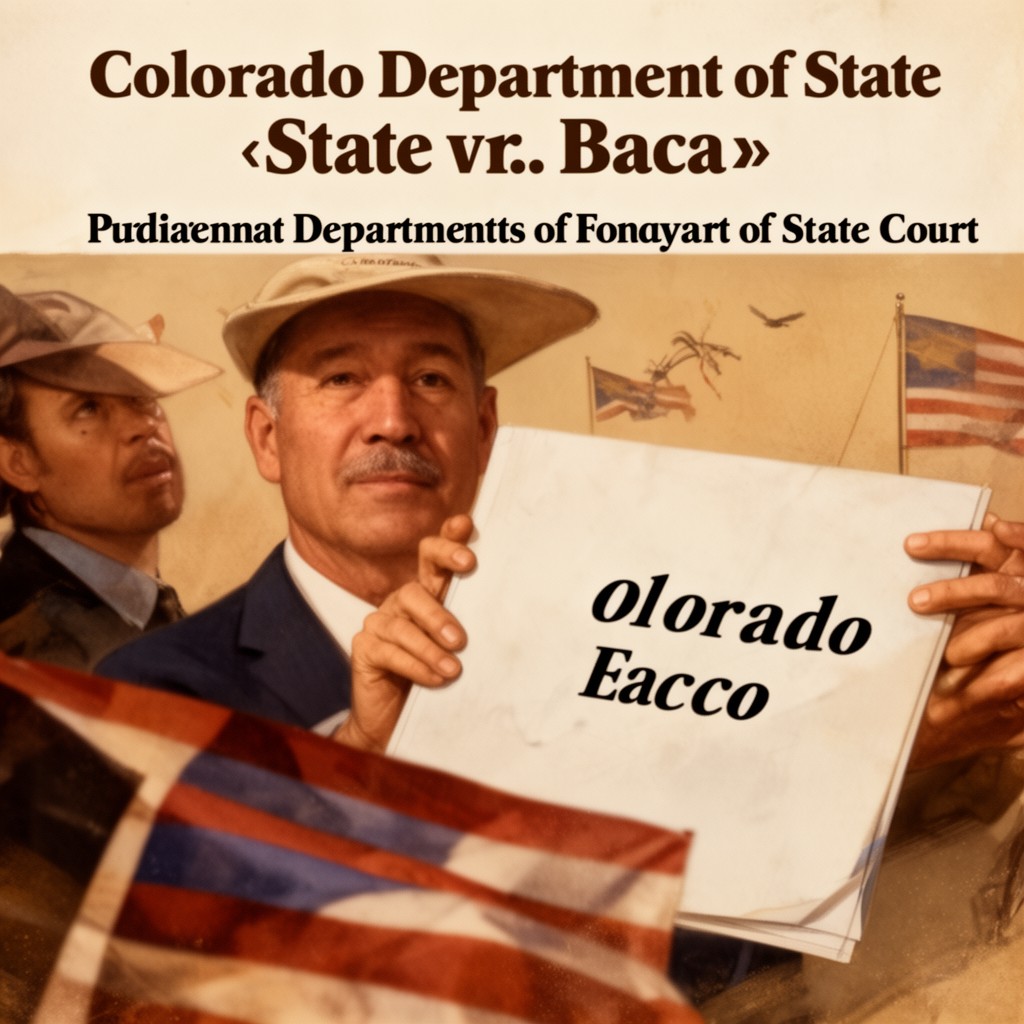 AI-generated illustration of Colorado Department of State v. Baca