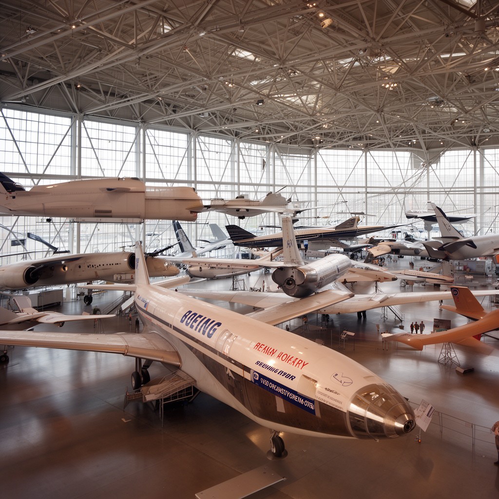 AI-generated illustration of Boeing Aviation Hangar