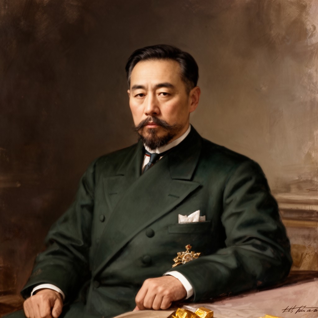 AI-generated illustration of Yamagata Aritomo
