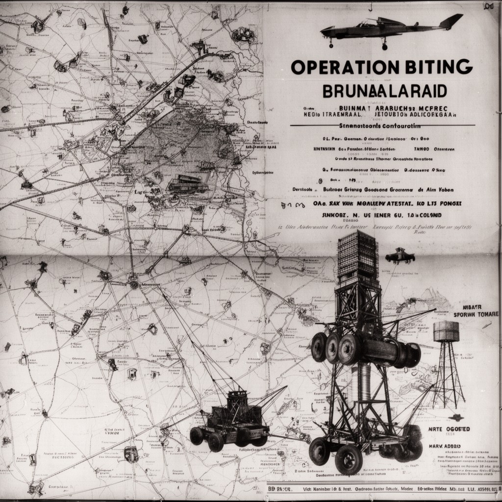 AI-generated illustration of Operation Biting (Bruneval Raid support lineage)