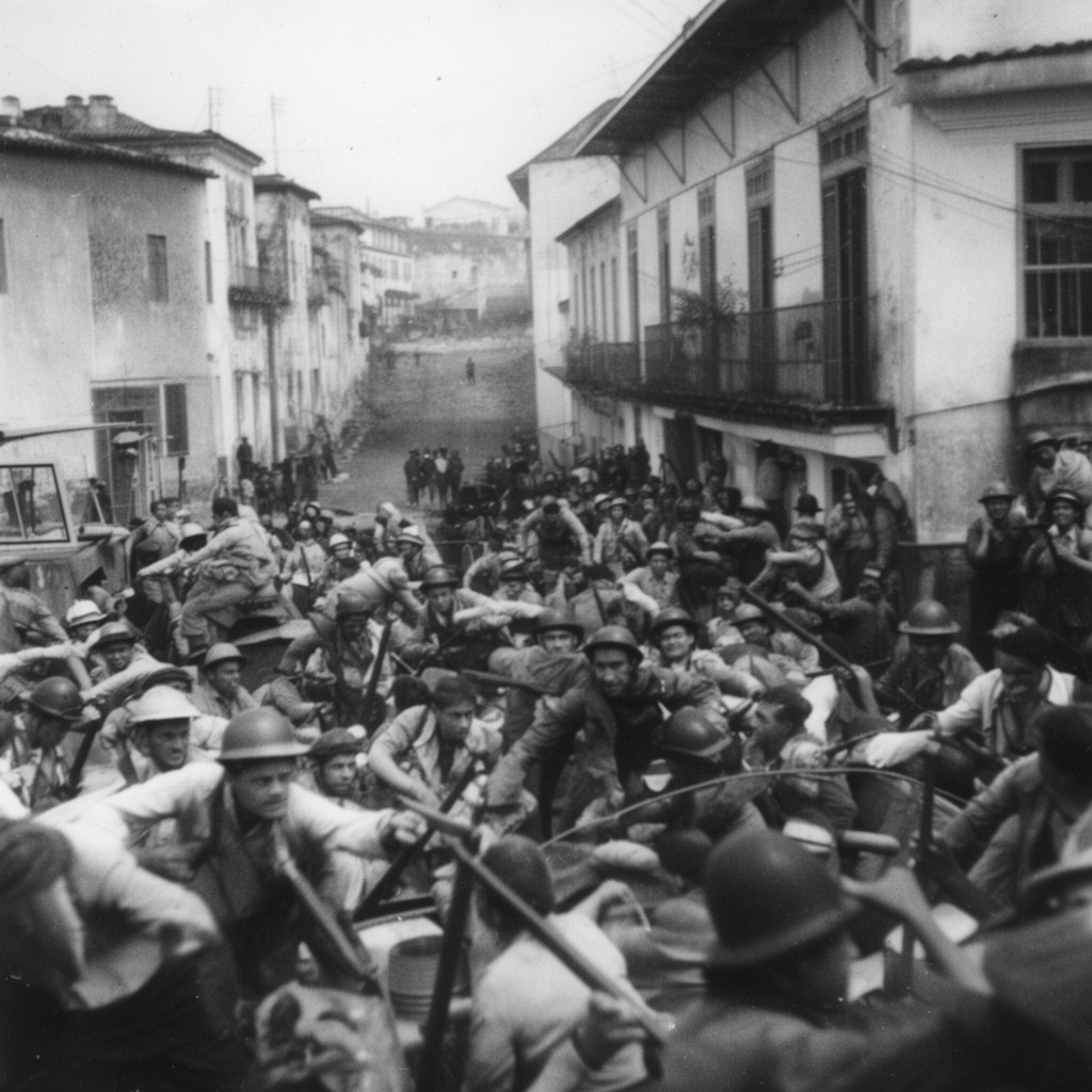 AI-generated illustration of Dominican Civil War