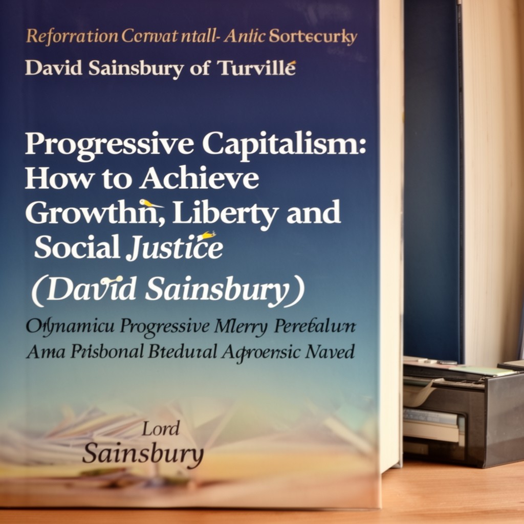 AI-generated illustration of Progressive Capitalism: How to Achieve Economic Growth, Liberty and Social Justice
