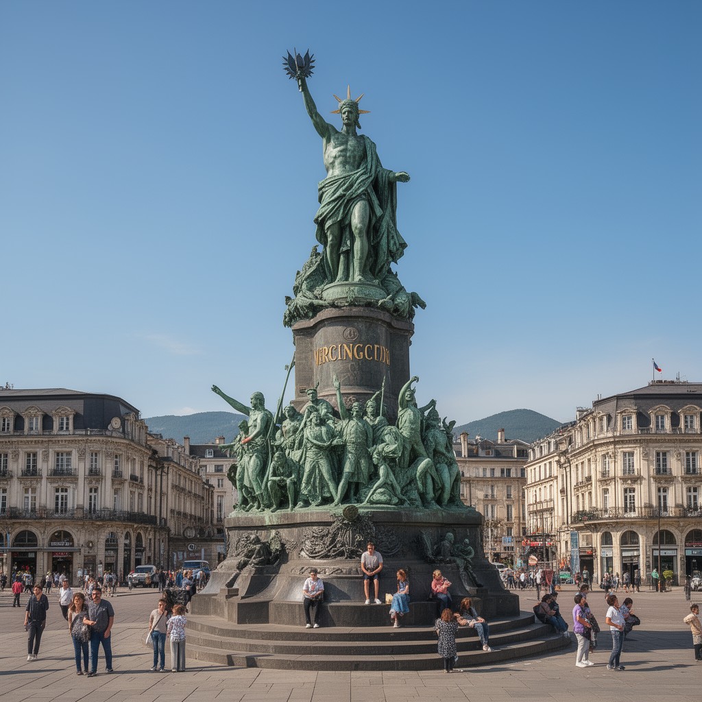 AI-generated illustration of Statue of Vercingetorix in Clermont-Ferrand
