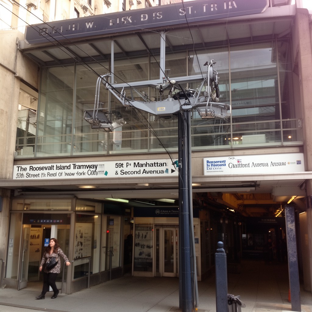 AI-generated illustration of Manhattan station at 59th Street and Second Avenue