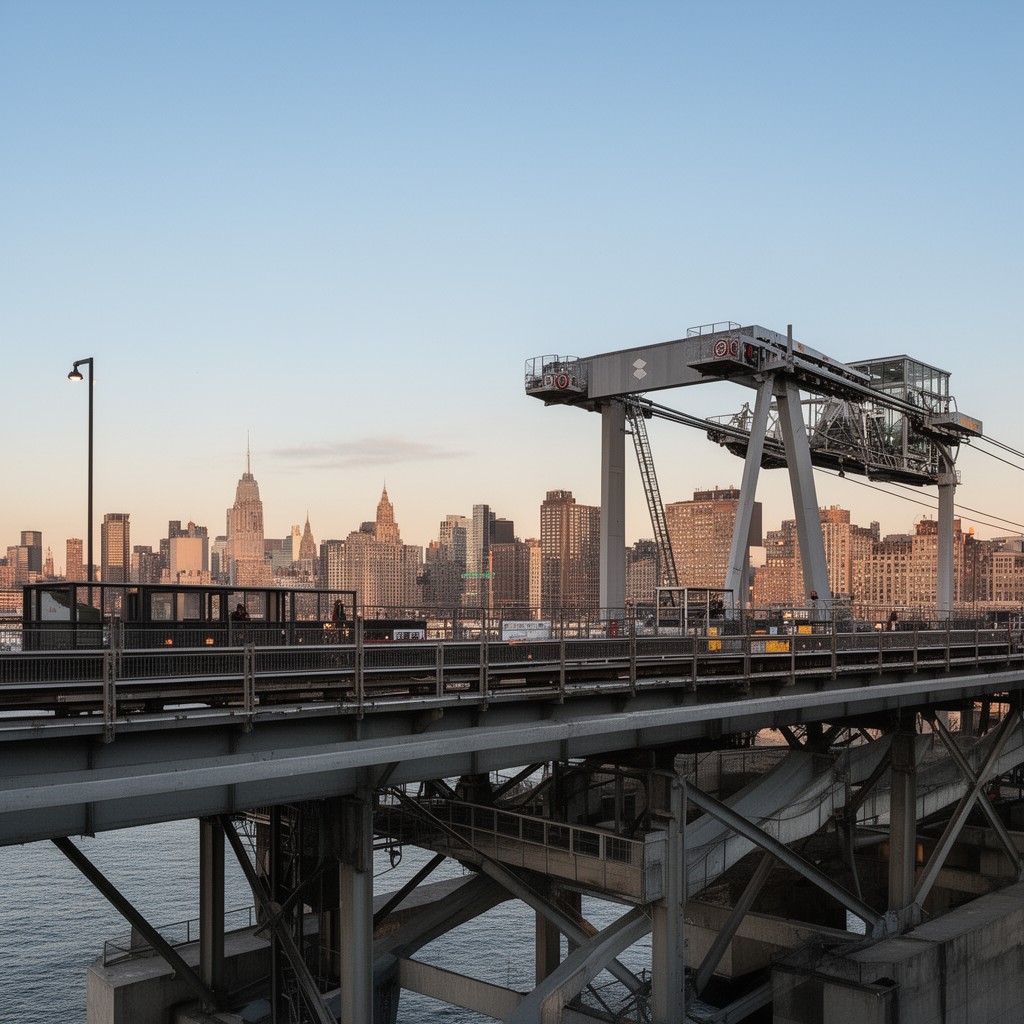 AI-generated illustration of Roosevelt Island Operating Corporation